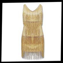 Carica l'immagine nel visualizzatore di Gallery, Vestito slip con scollo a V in paillettes  - Ozerty
