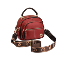 Carica l'immagine nel visualizzatore di Gallery, Borsa a tracolla vegana senza tempo -Rosso - Ozerty
