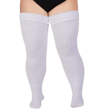Carica l'immagine nel visualizzatore di Gallery, Calze alte da donna con punta rinforzata -Bianco - Ozerty
