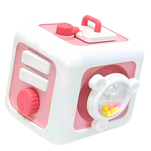 Carica l'immagine nel visualizzatore di Gallery, Cubo giocattolo sensoriale 6 in 1 -Rosa  - Ozerty
