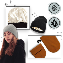 Carica l'immagine nel visualizzatore di Gallery, Berretto Lavorato a Maglia e Foderato in Raso - Ozerty
