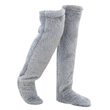 Carica l'immagine nel visualizzatore di Gallery, Calzini lunghi riscaldanti e morbidi -Grigio chiaro - Ozerty
