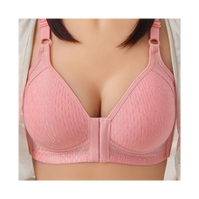 Carica l'immagine nel visualizzatore di Gallery, Reggiseno push up senza fili per taglie forti -Cotone piqué Rosa  - Ozerty

