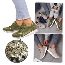 Carica l'immagine nel visualizzatore di Gallery, Scarpe da ginnastica con zeppa in strass - Ozerty
