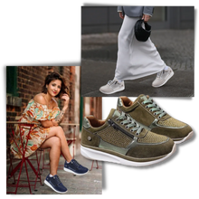 Carica l'immagine nel visualizzatore di Gallery, Scarpe da ginnastica con zeppa in strass - Ozerty
