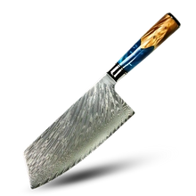 Carica l'immagine nel visualizzatore di Gallery, Coltelli giapponesi della serie Mare Giallo -Nakiri - Coltello mannaia 32 cm - Ozerty
