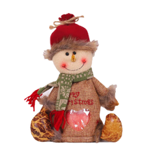 Carica l'immagine nel visualizzatore di Gallery, Borsa Regalo Natalizia Riutilizzabile con Chiusura a Zip -Pupazzo di neve - Ozerty
